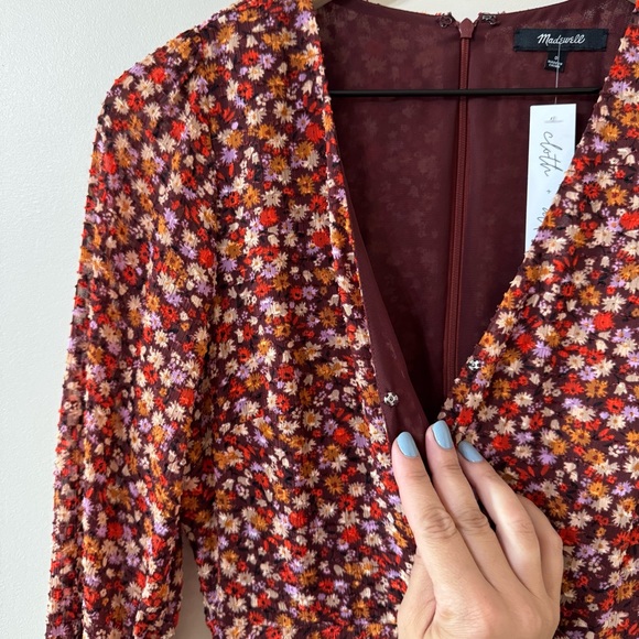 Madewell crossover midi dress - size 0 - Picture 3 of 7